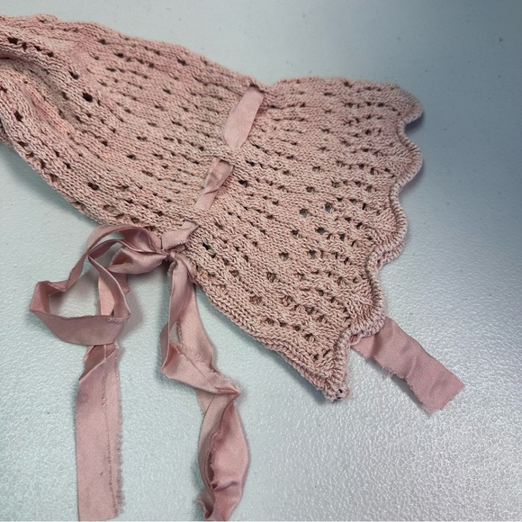 Free People Crochet Lace Blouse in Dusty Pink - Picture 6 of 8